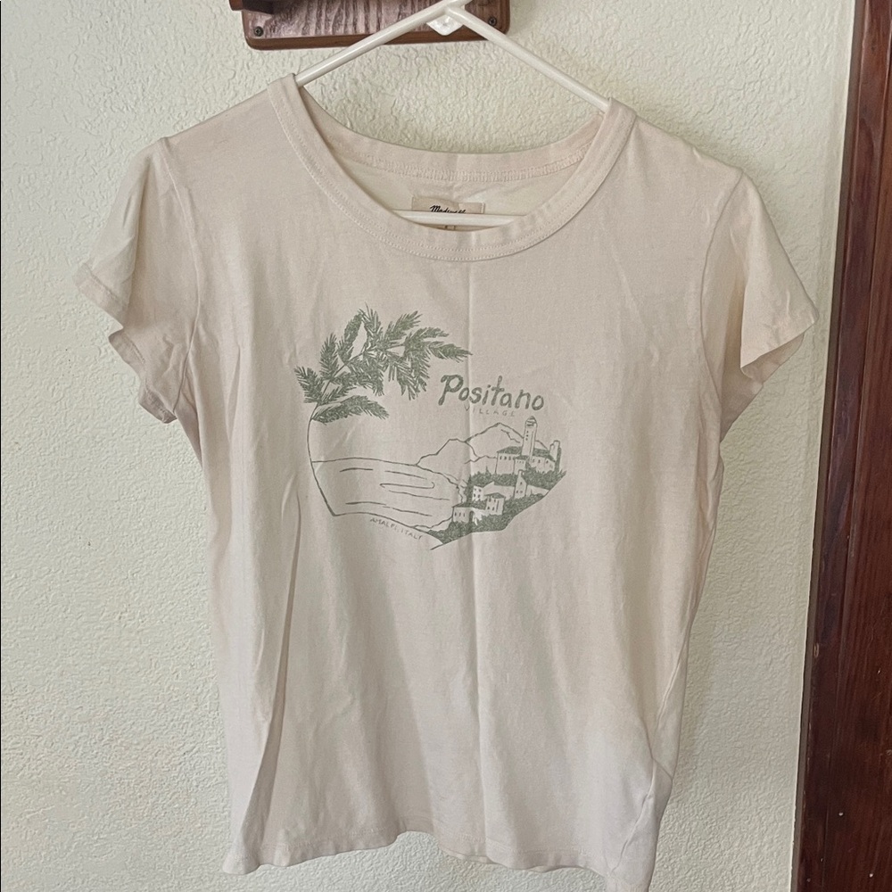Madewell Positano Graphic Tee in Cream